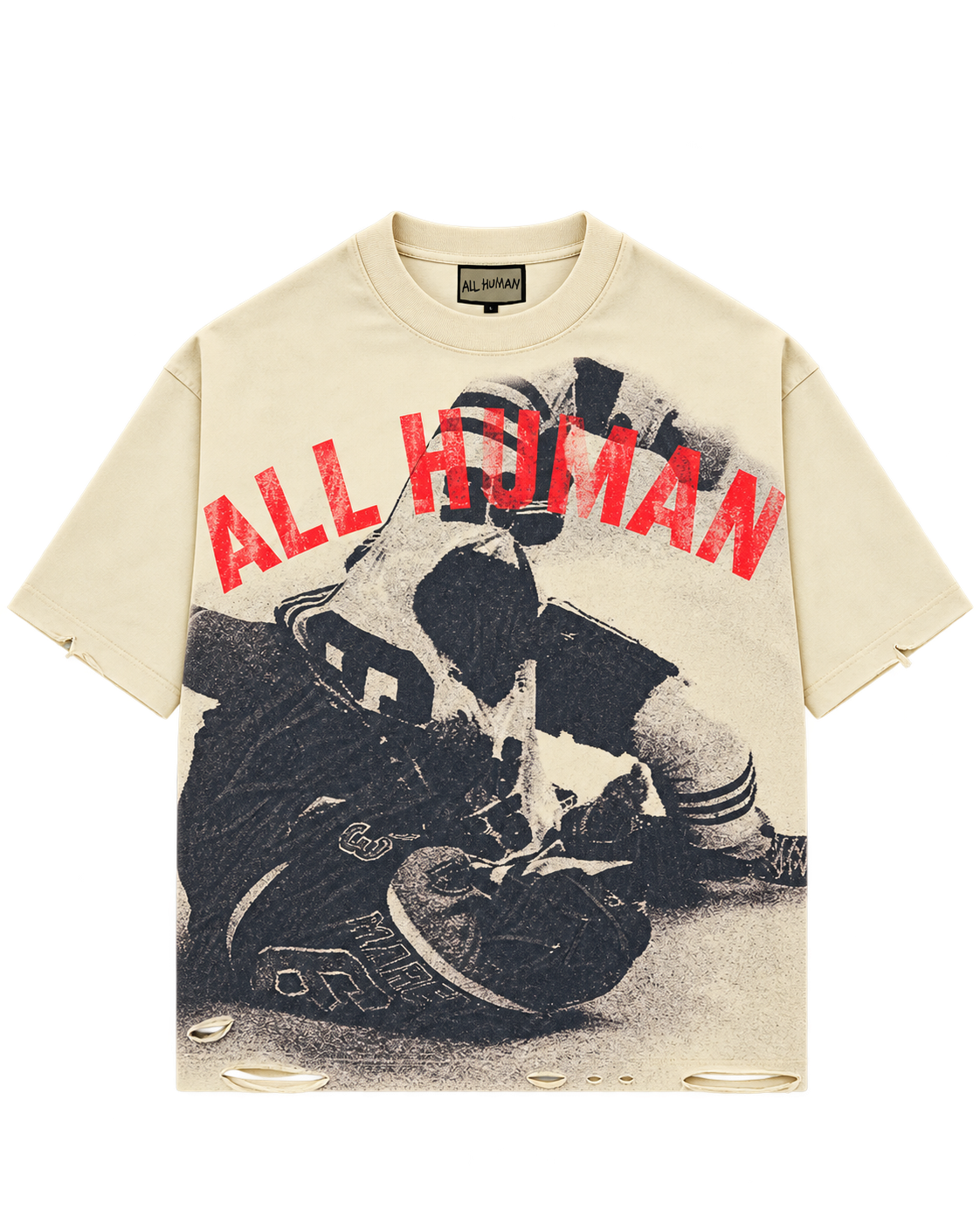 All Human The Fade Tee Cream