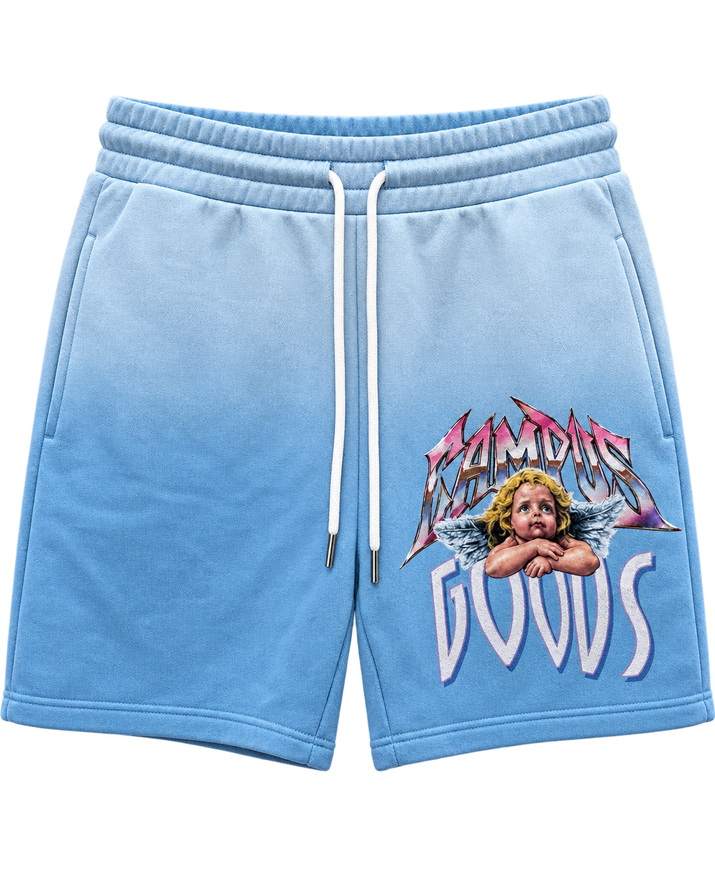 Campus Metallic Terry Shorts Lt Blue