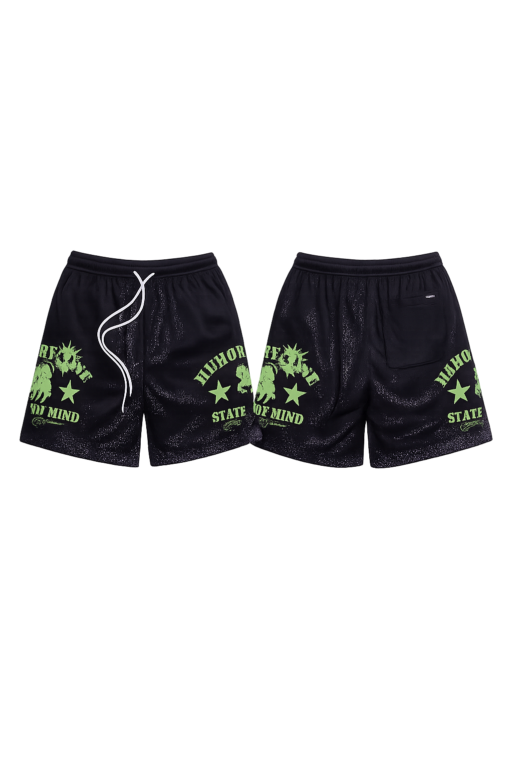 Memory Lane Mesh Double Layer Shorts Blk