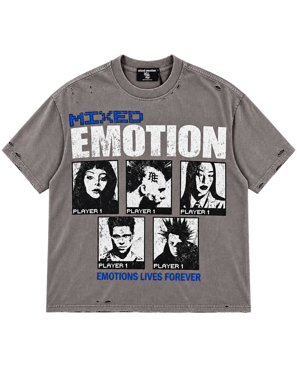 Mixed Emotions Grey Gallery Tee