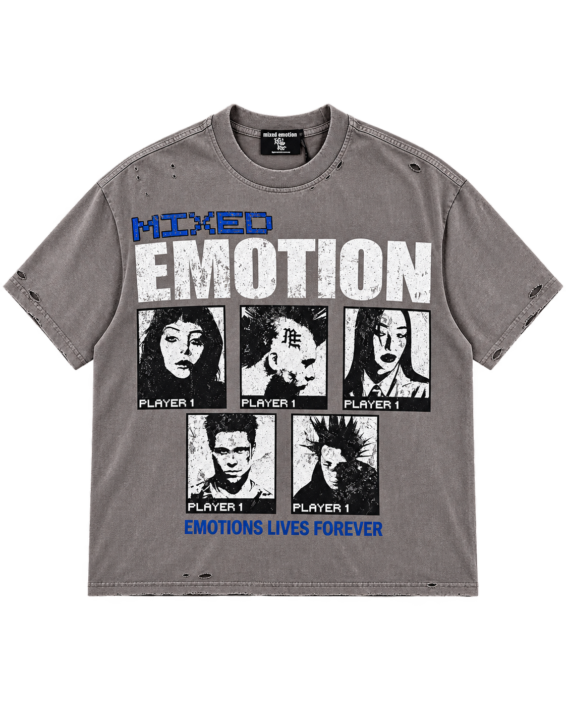 Mixed Emotions Grey Gallery Tee