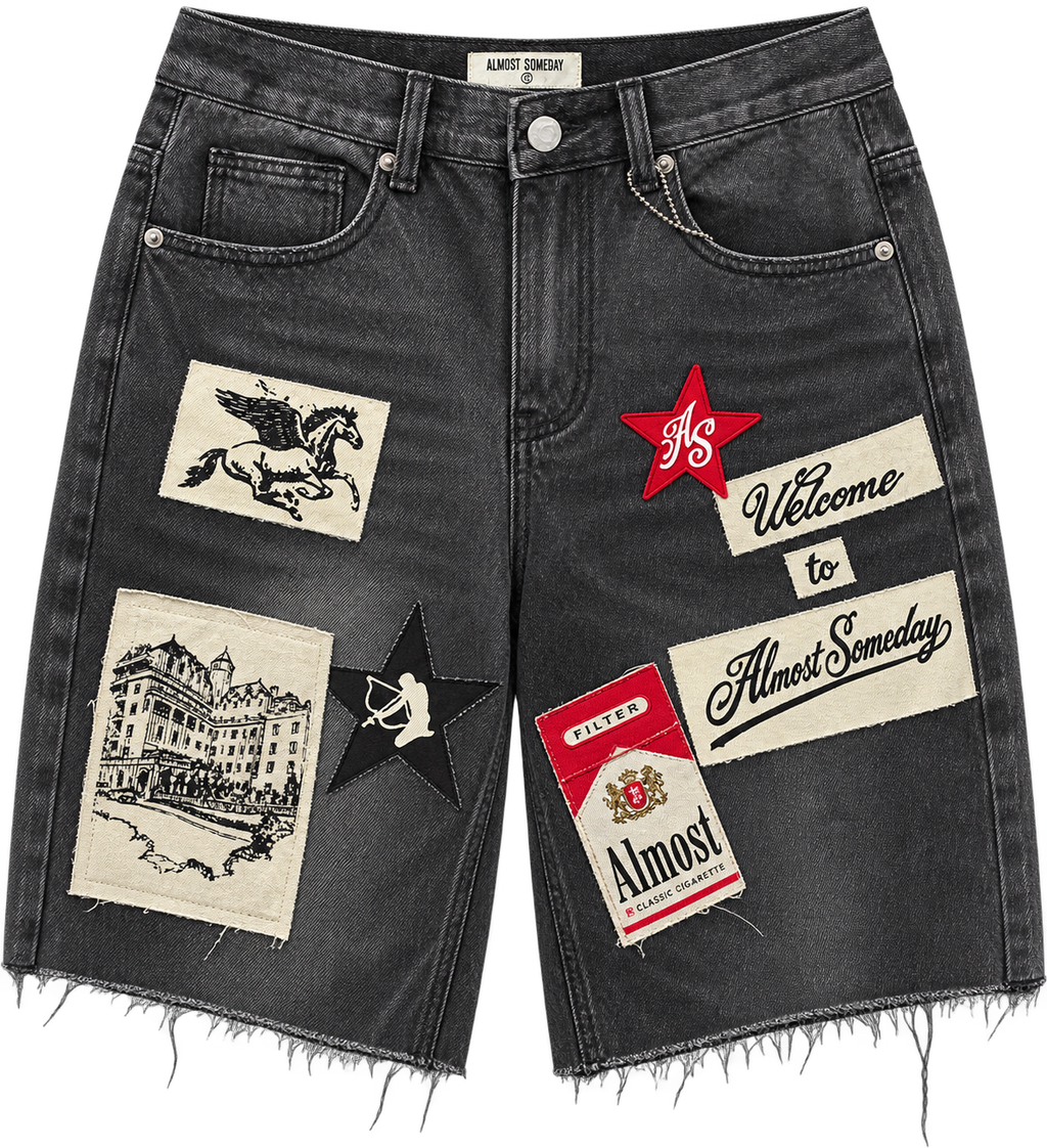 ALSO Welcome Denim Jorts Blk