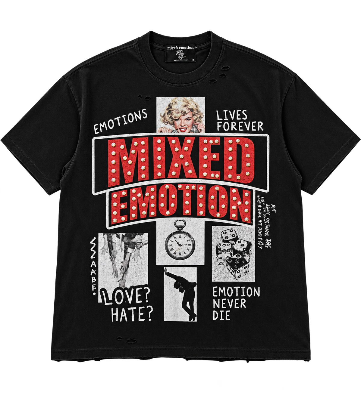 Mixed Emotions Blk Lost Identity Tee