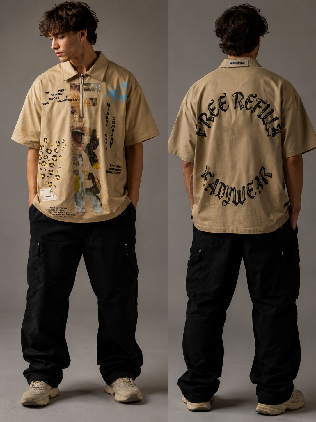 Free Refills Property Quarter Zip Tan