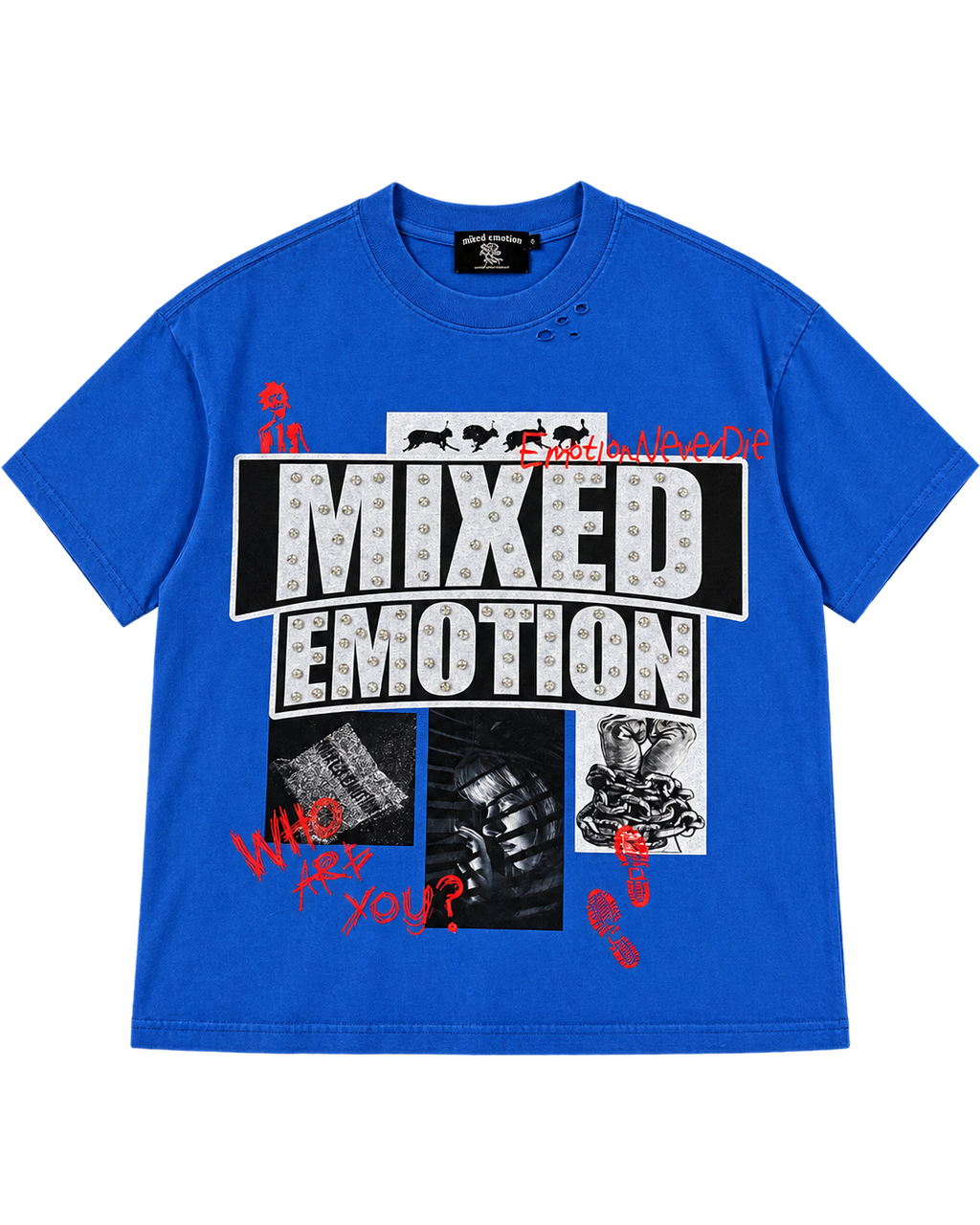 Mixed Emotions Blue Lost Identity Tee