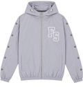 Forever Situated Nylon Track Jacket Gray