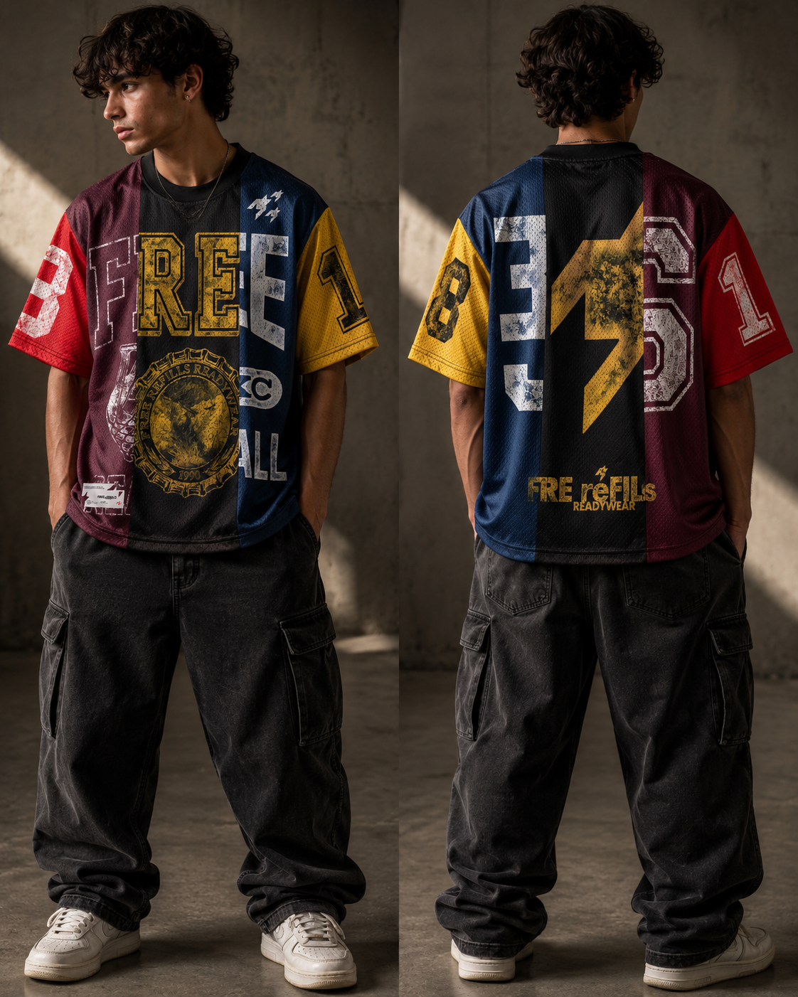 Free Refills Split Jersey Blk