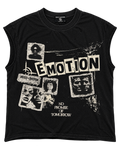 Mixed Emotions Newspaper S/L Tee Blk