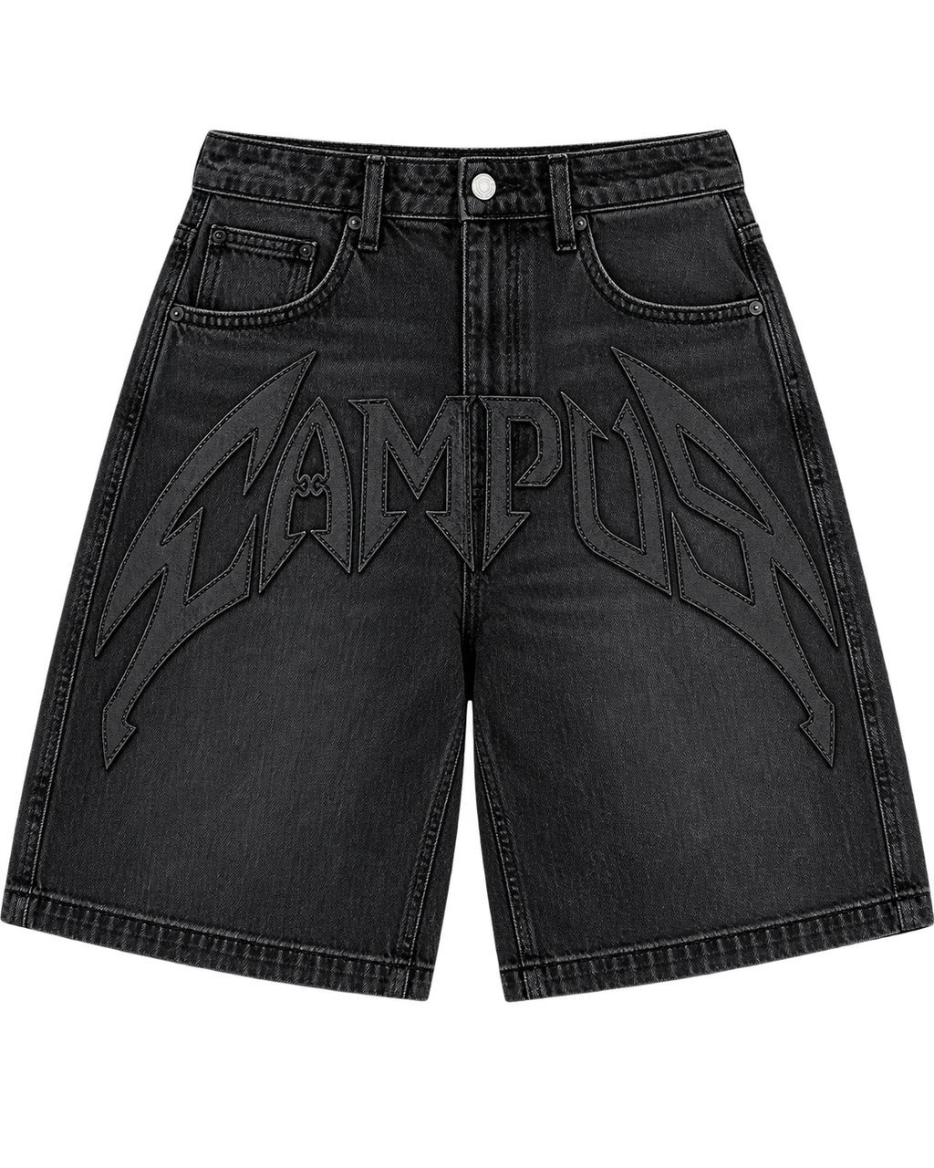 Campus Applique Denim Jort Blk