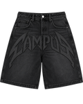 Campus Applique Denim Jort Blk