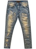 KDNK Rip & Repair Jeans Vntg Blue