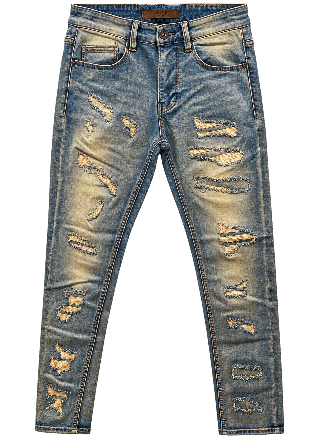 KDNK Rip & Repair Jeans Vntg Blue